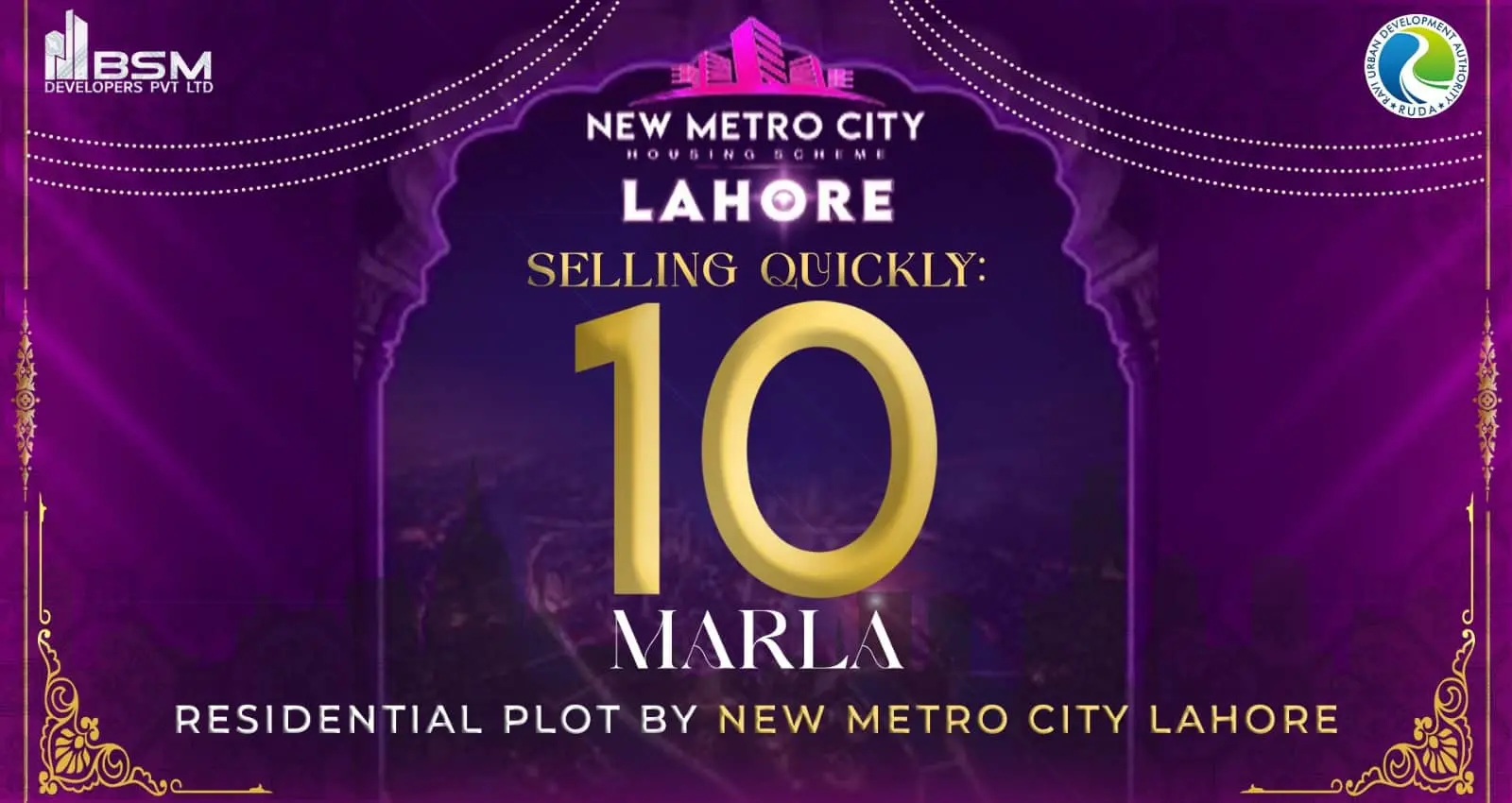 10 Marla Residential Plot at New Metro City Lahore