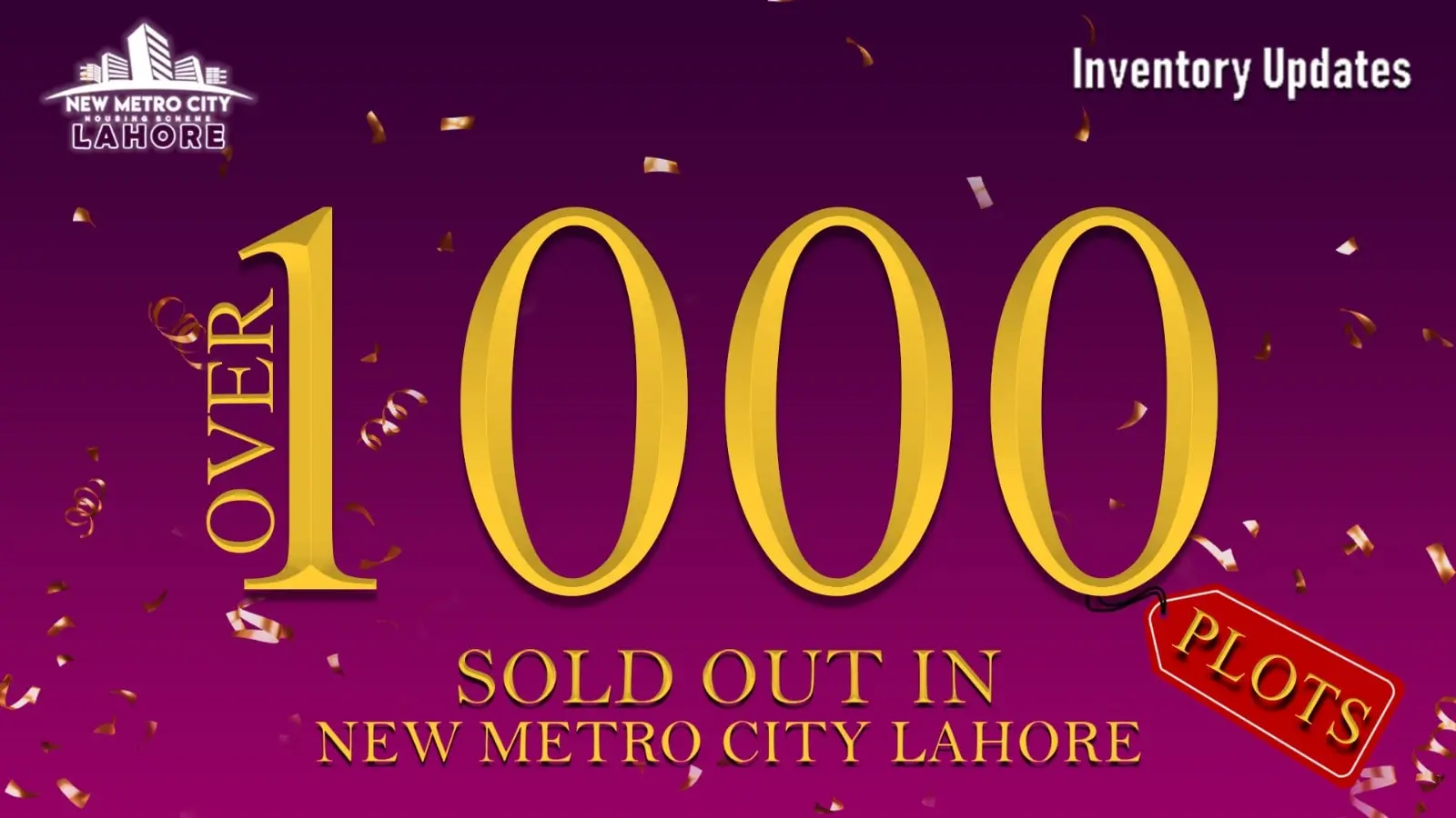 1000 Plots Sold Out in New Metro City Lahore