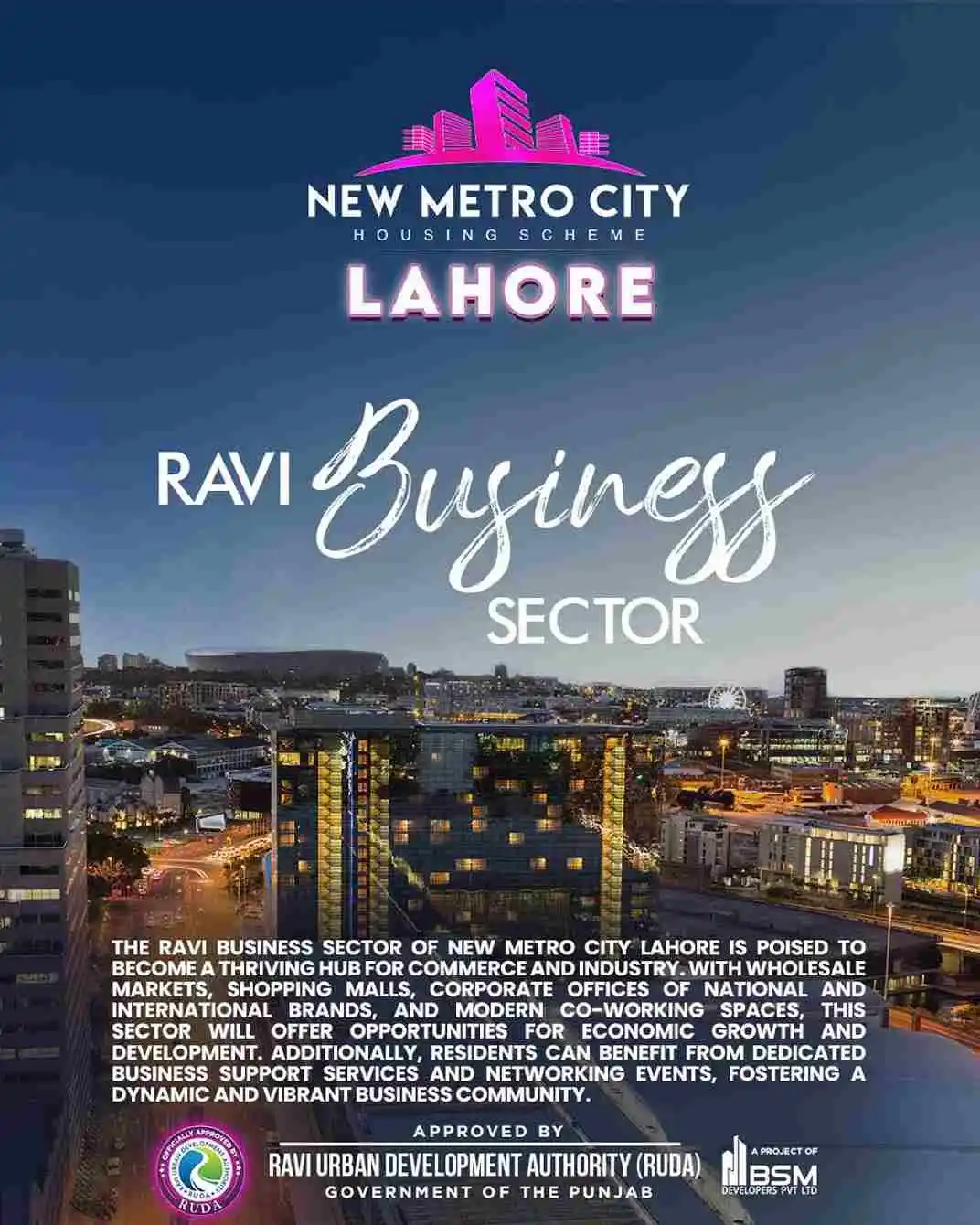 New Metro City Lahore Ravi Business Sector