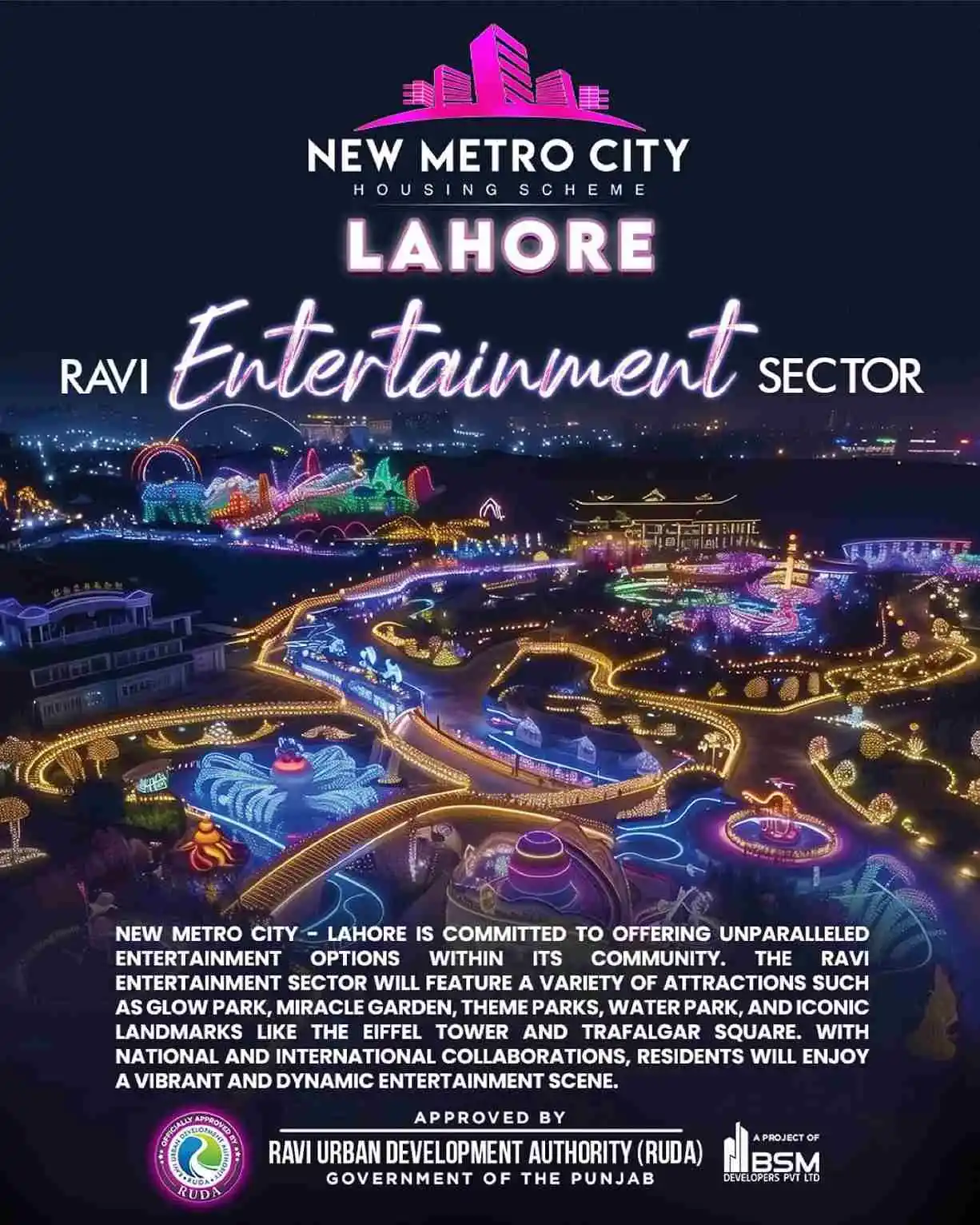 New Metro City Lahore Ravi Entertainment Sector