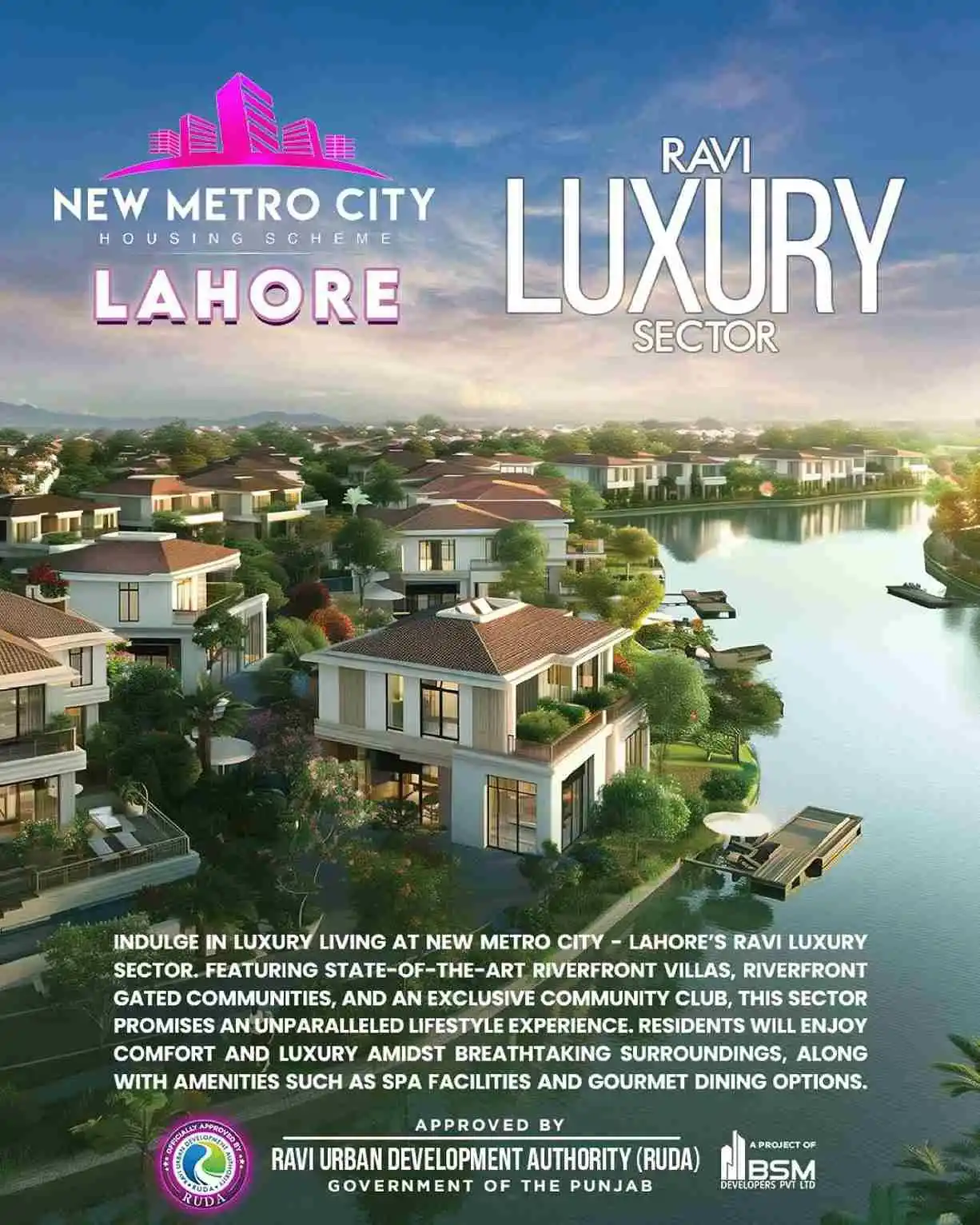 New Metro City Lahore Ravi Luxury Sector