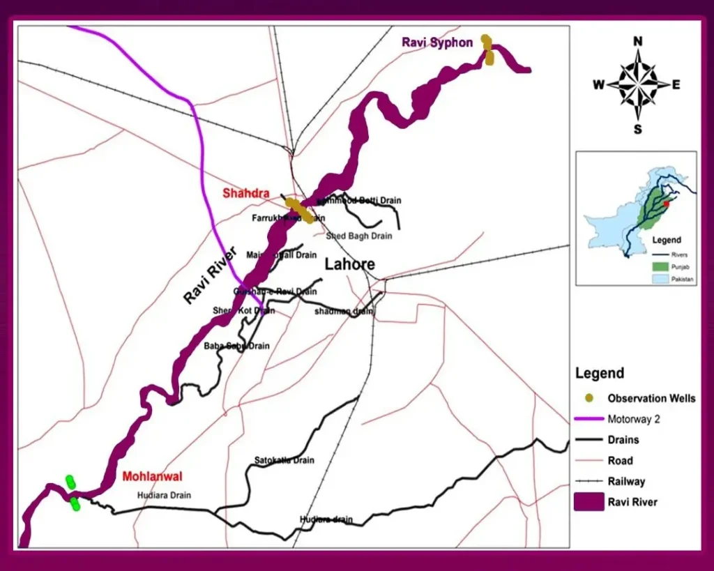 Length of Ravi River Location Map