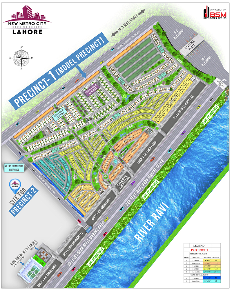 NMC Lahore Precinct-1 Map